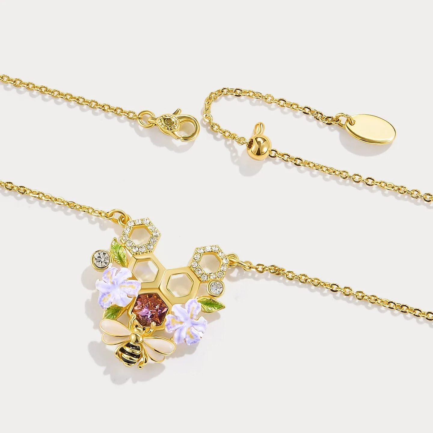 Iris Flower Bee Necklace sold by Selenichast product image thumbnail 3