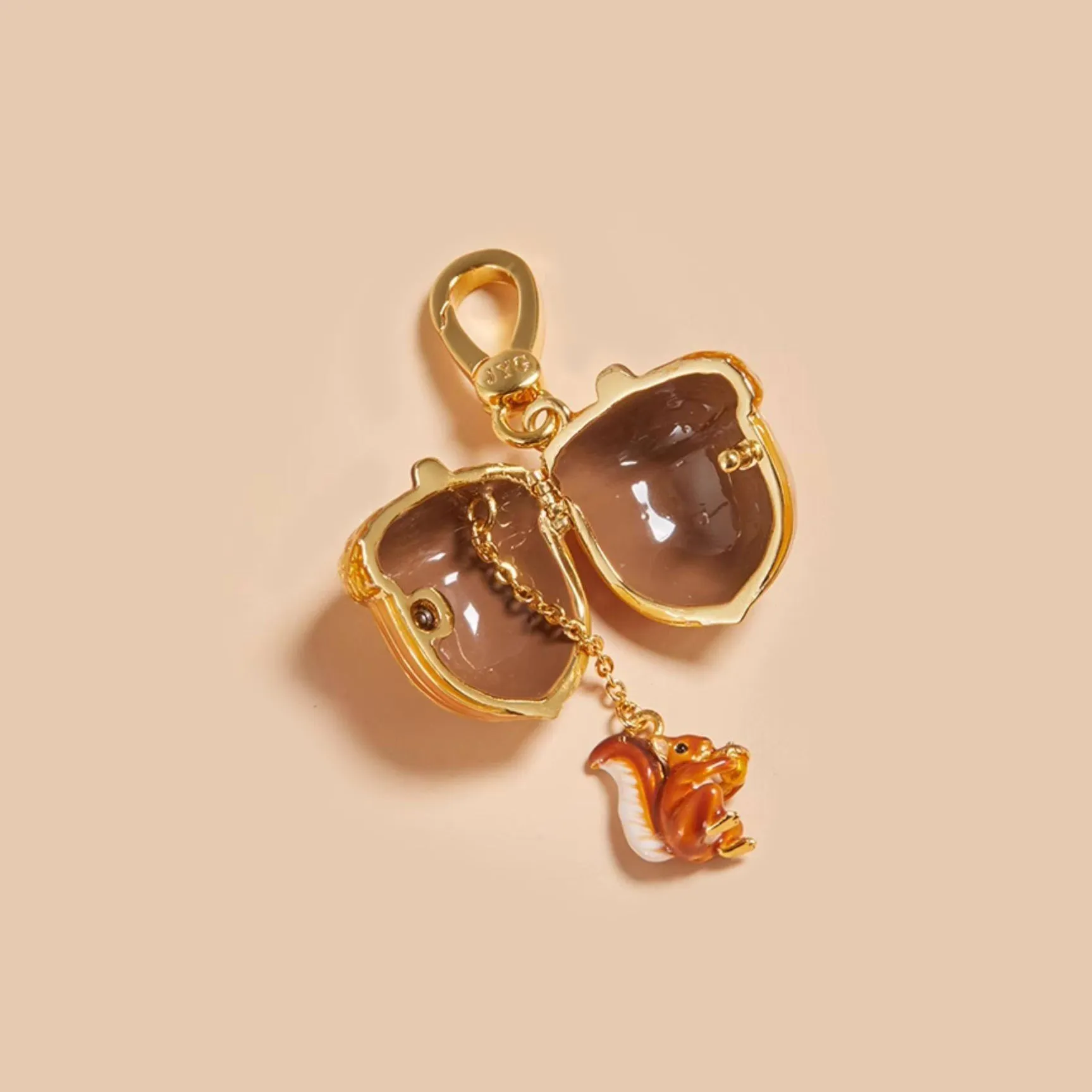 Squirrel with Acorn Locket Necklace sold by Selenichast product image thumbnail 4