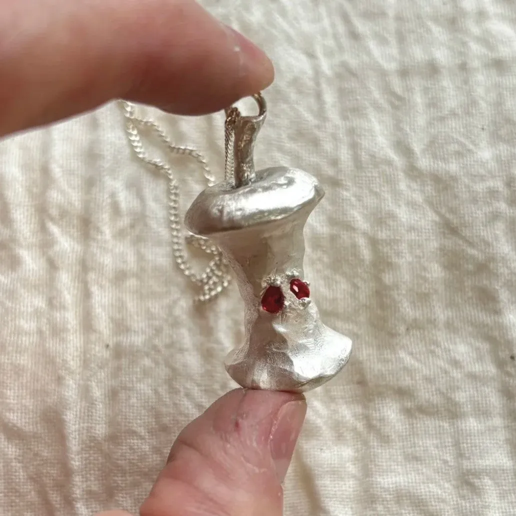 Silver Apple Core Necklace sold by Selenichast product image thumbnail 4