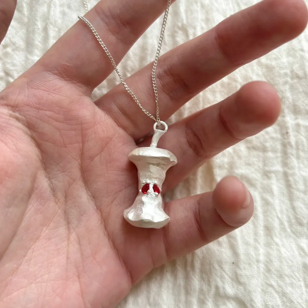 Silver Apple Core Necklace sold by Selenichast product image thumbnail 2