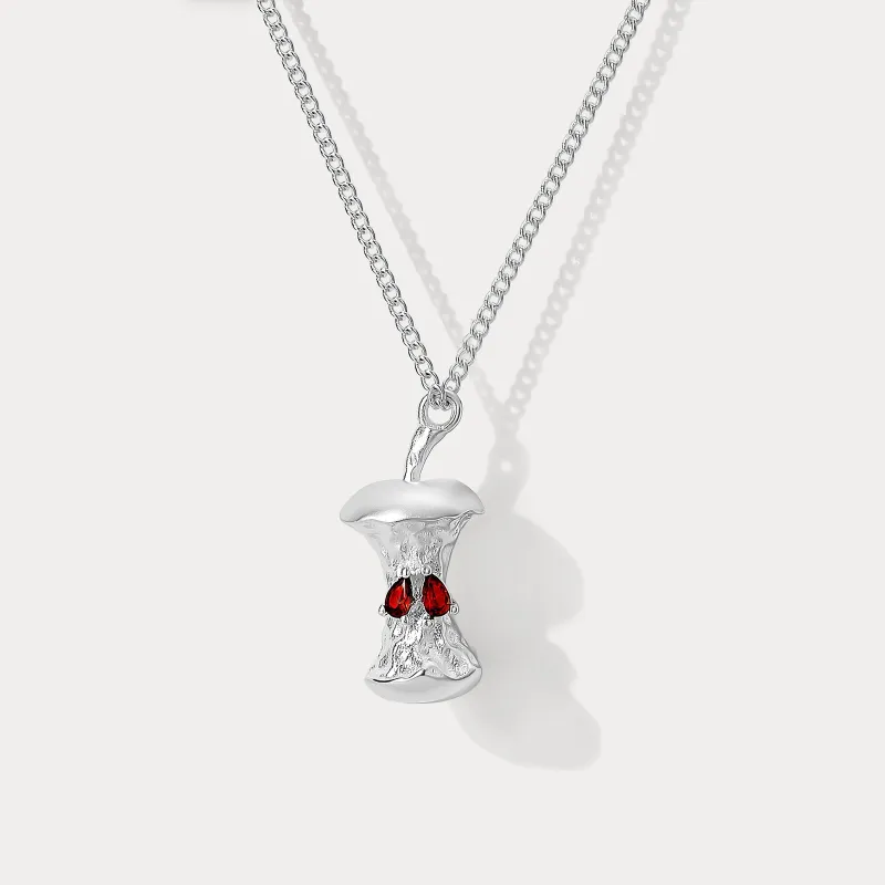 Silver Apple Core Necklace made by Selenichast