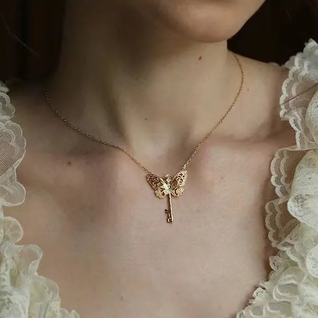 Butterfly Key Necklace sold by Selenichast product image thumbnail 2