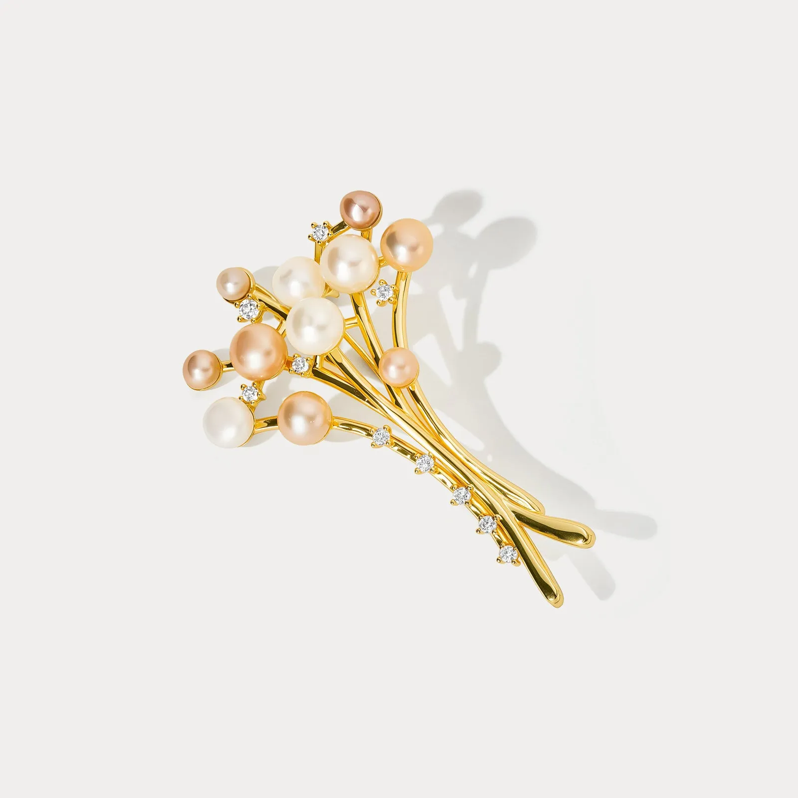 Pearl Blossom Bouquet Brooch sold by Selenichast product image thumbnail 2