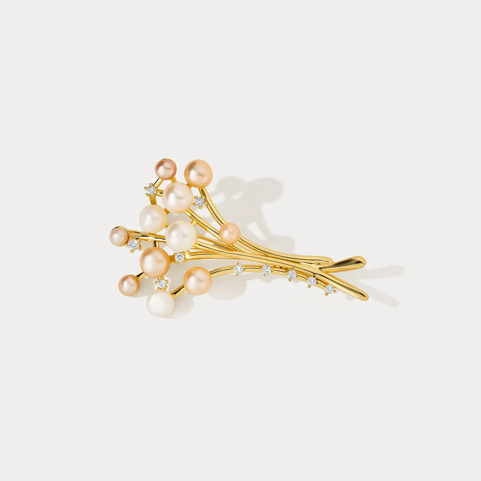 Pearl Blossom Bouquet Brooch sold by Selenichast product image thumbnail 3