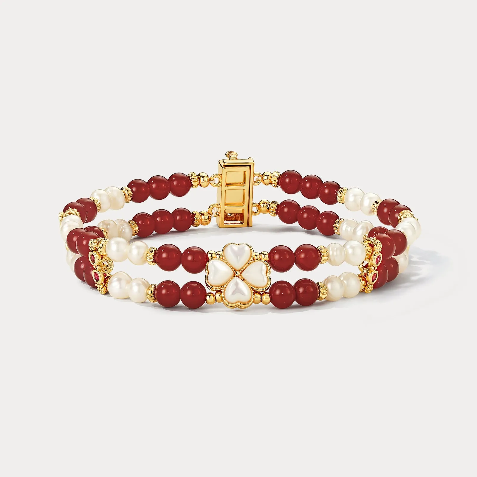 Lucky Clover Layered Bracelet sold by Selenichast