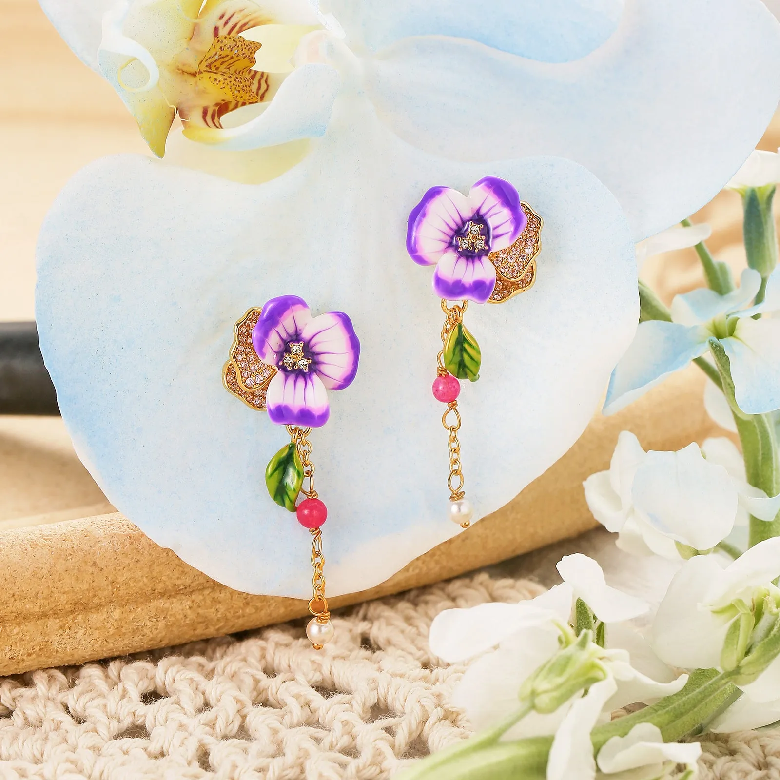 Pansy Earrings sold by Selenichast product image thumbnail 5