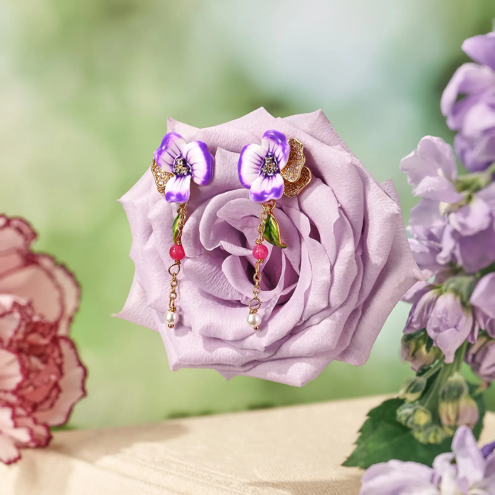 Pansy Earrings sold by Selenichast product image thumbnail 2