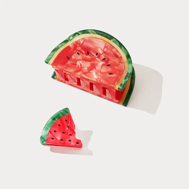 Watermelon Hair Claw Clips made by Selenichast