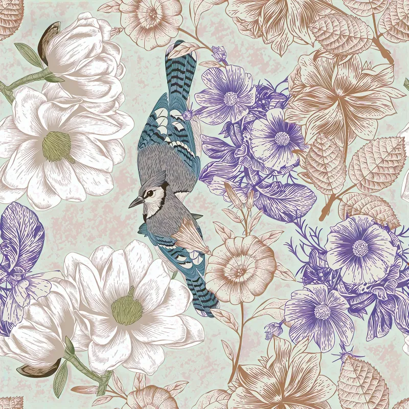 Spring Garden Square Scarf made by Selenichast