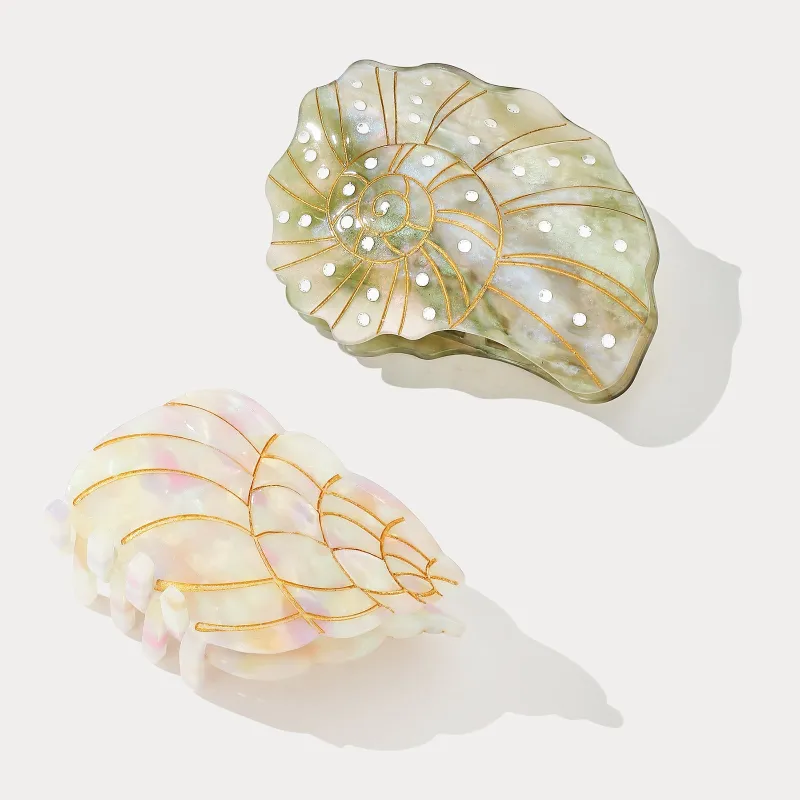 Seashell & Conch Claw Clips made by Selenichast
