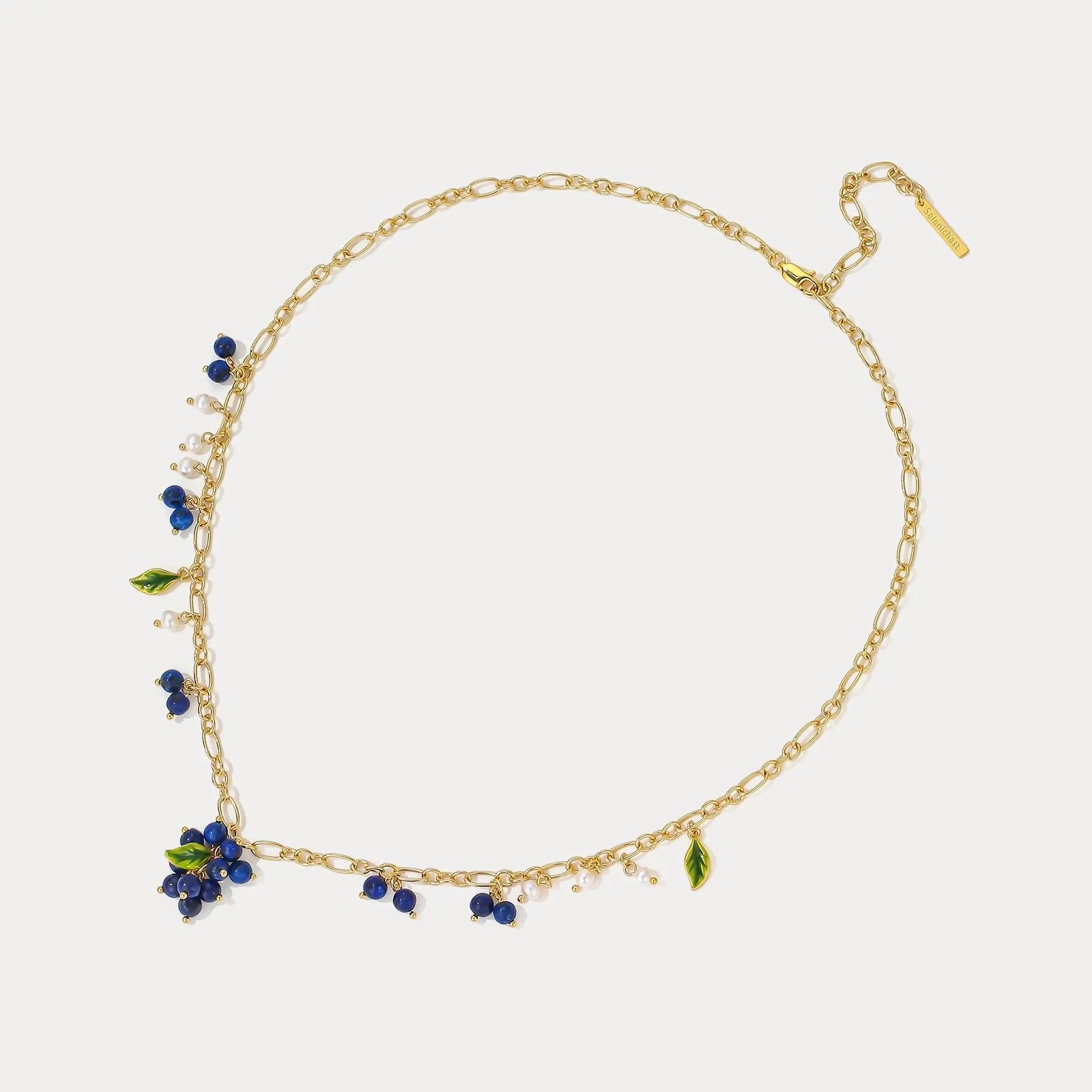 Blueberry Gold Charm Necklace sold by Selenichast product image thumbnail 3