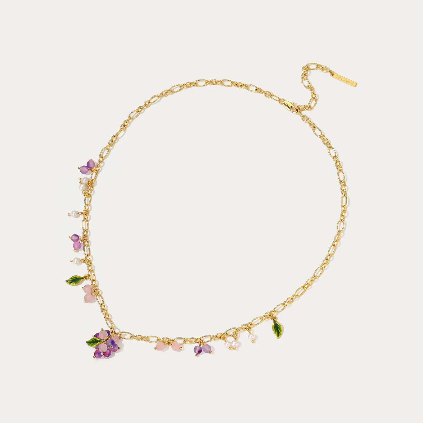 Grape Gold Charm Necklace sold by Selenichast product image thumbnail 2