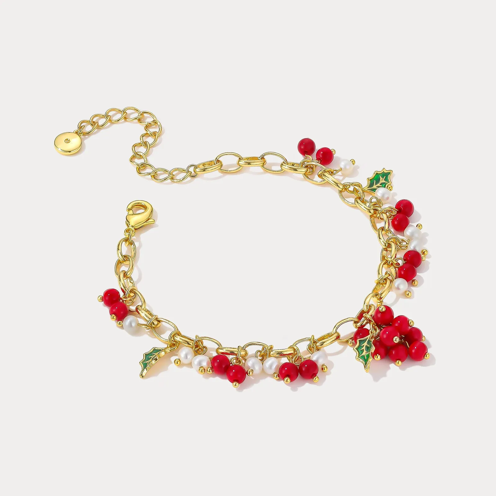 Cranberry Gold Charm Bracelet sold by Selenichast product image thumbnail 4