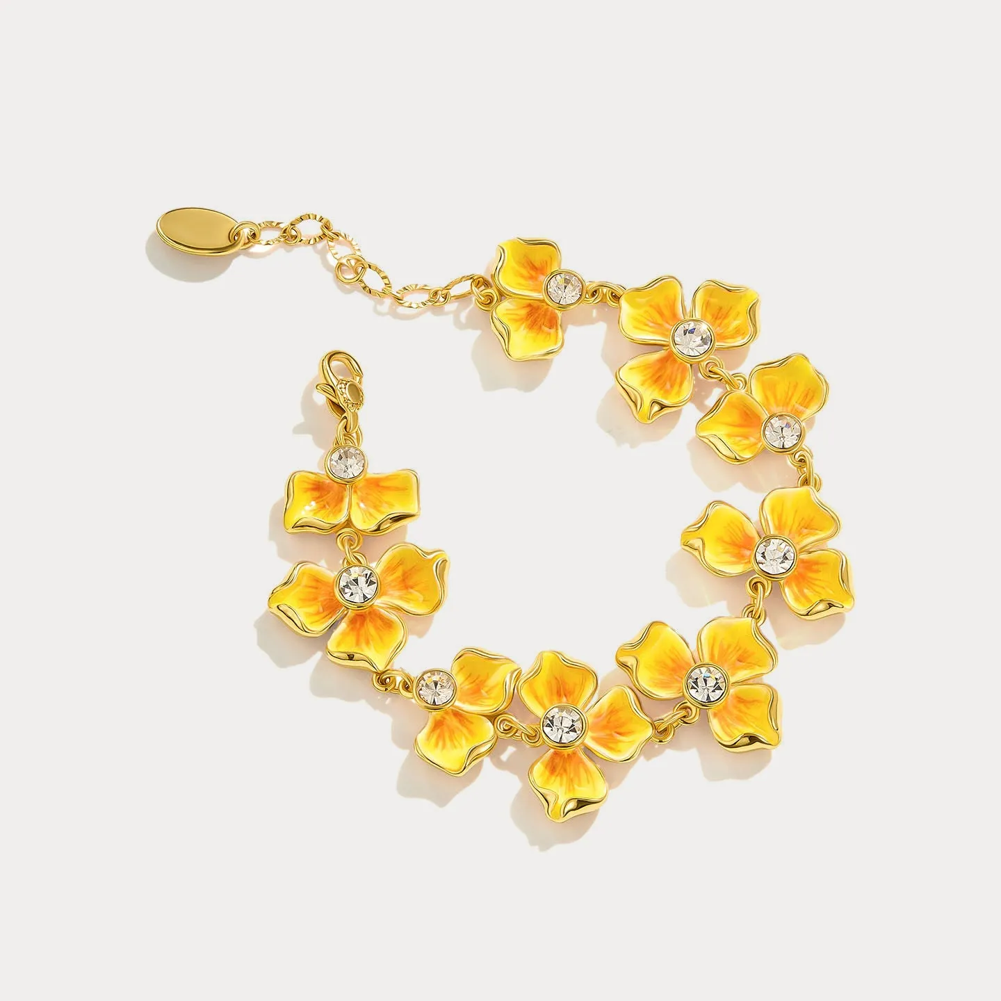 Gold Flower Bracelet sold by Selenichast product image thumbnail 4