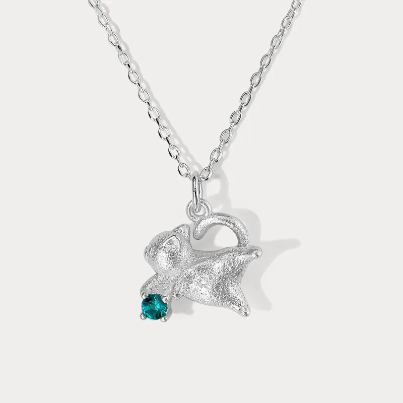 Silver Cat Necklace made by Selenichast