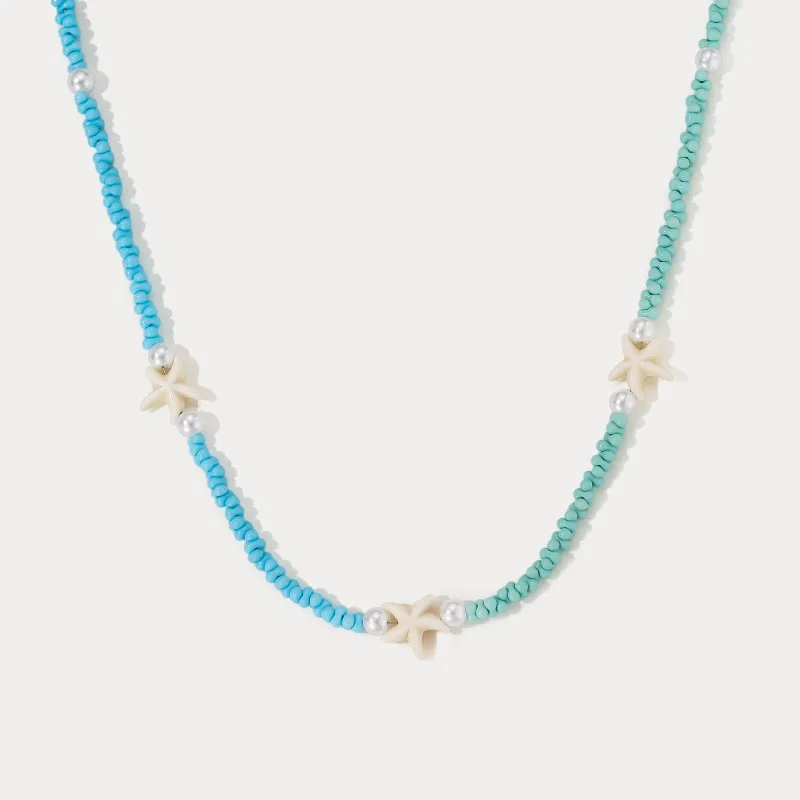 Starfish Beaded Necklace made by Selenichast