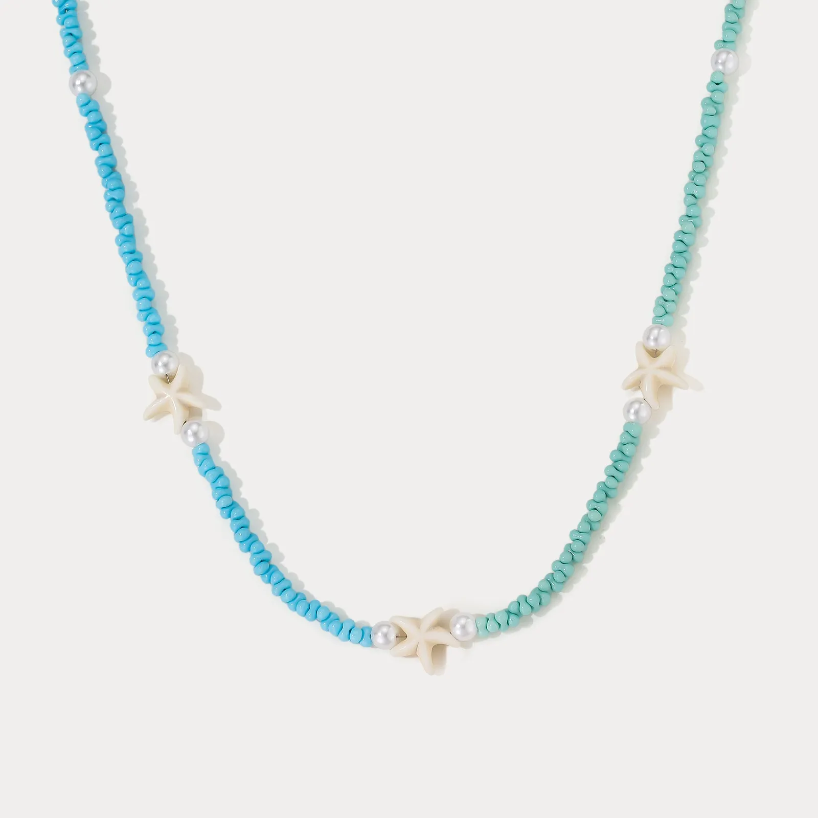 Starfish Beaded Necklace sold by Selenichast