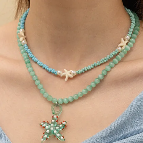 Starfish Beaded Necklace sold by Selenichast product image thumbnail 2