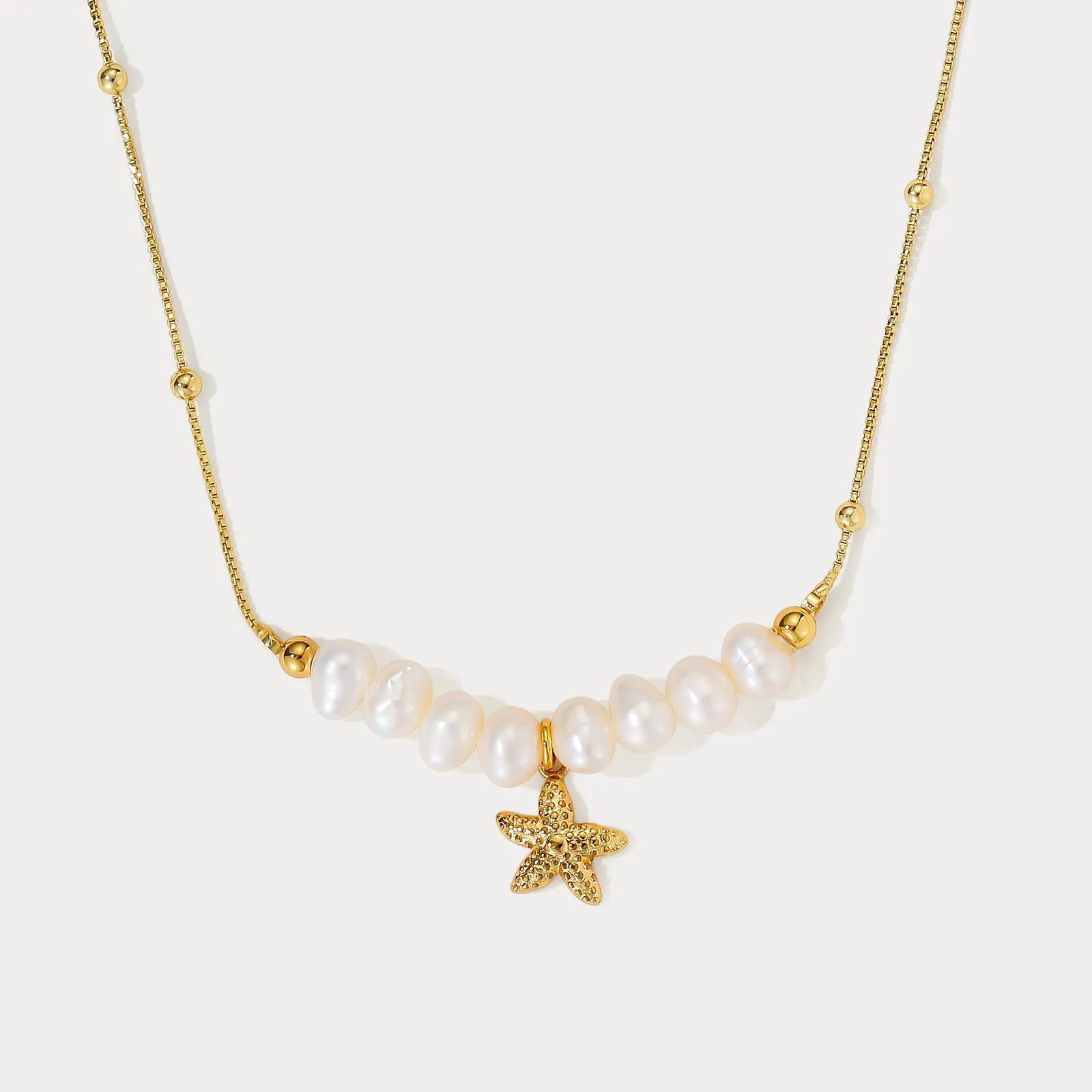 Starfish Pearl Necklace sold by Selenichast