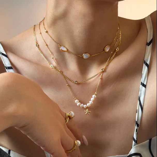 Starfish Pearl Necklace sold by Selenichast product image thumbnail 2