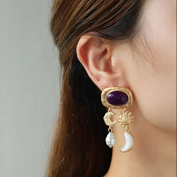 Sun & Moon Earrings sold by Selenichast product image thumbnail 2