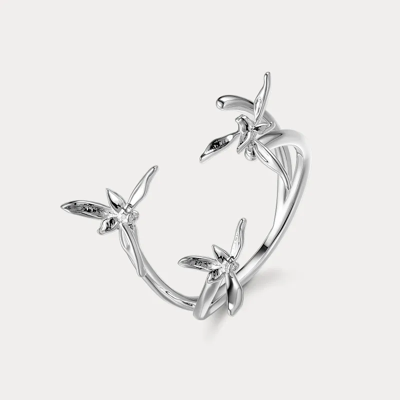 Silver Orchid Ring made by Selenichast