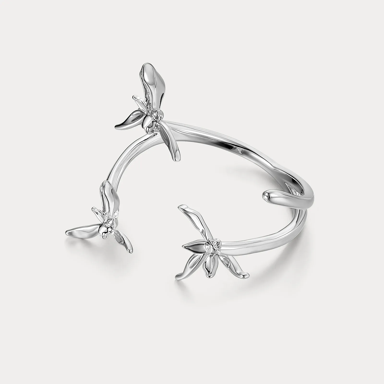 Silver Orchid Ring sold by Selenichast product image thumbnail 5