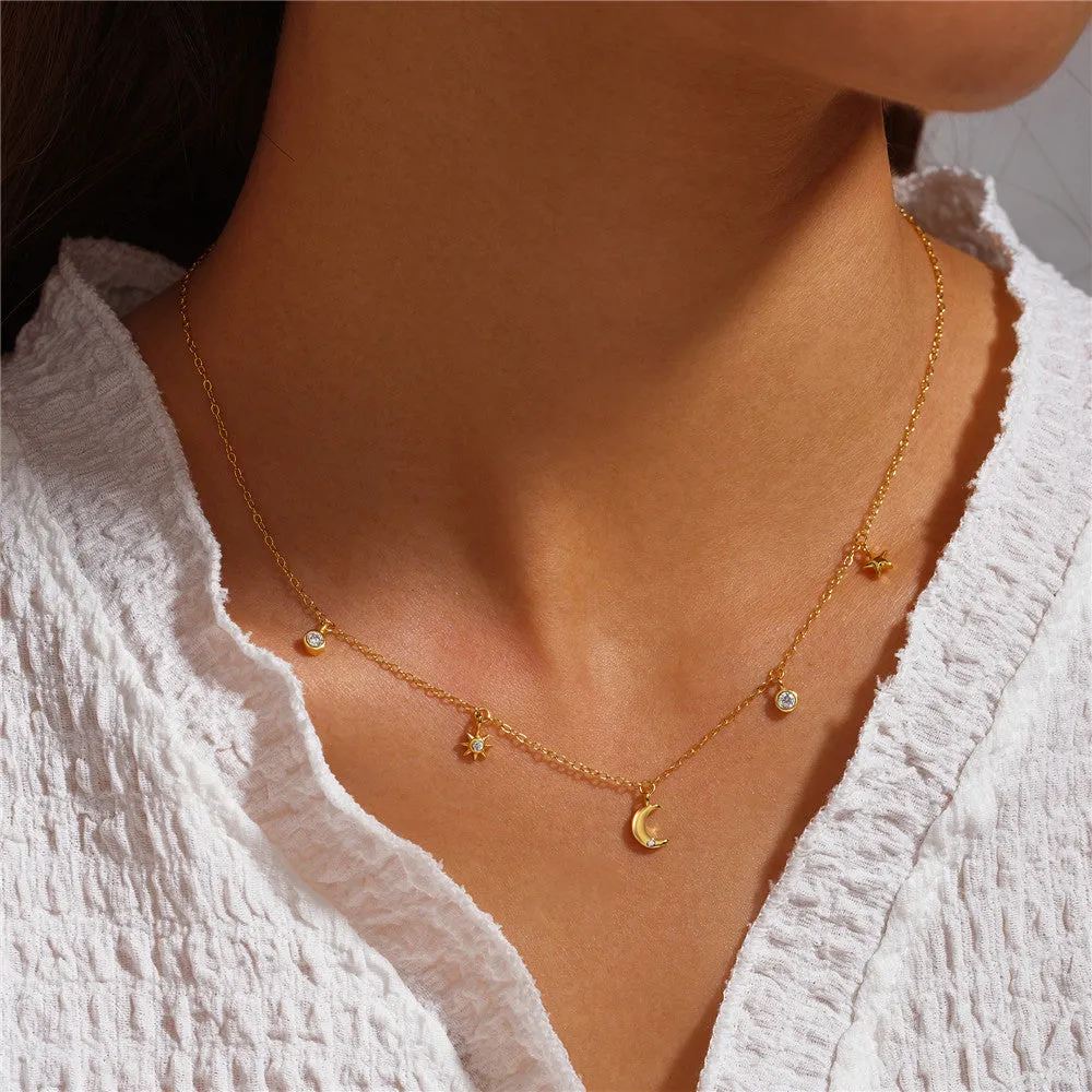 Moon Star Charm Necklace sold by Selenichast product image thumbnail 2