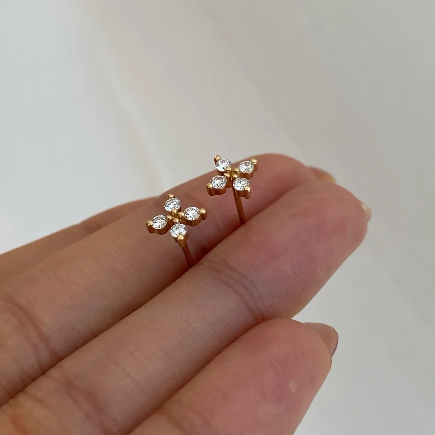 Four Leaf Clover Stud Earrings sold by Selenichast product image thumbnail 2