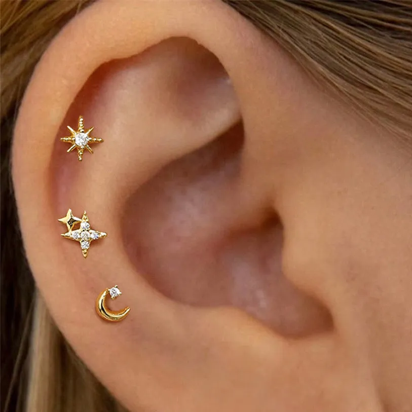 Moon Star Earrings Set sold by Selenichast product image thumbnail 2