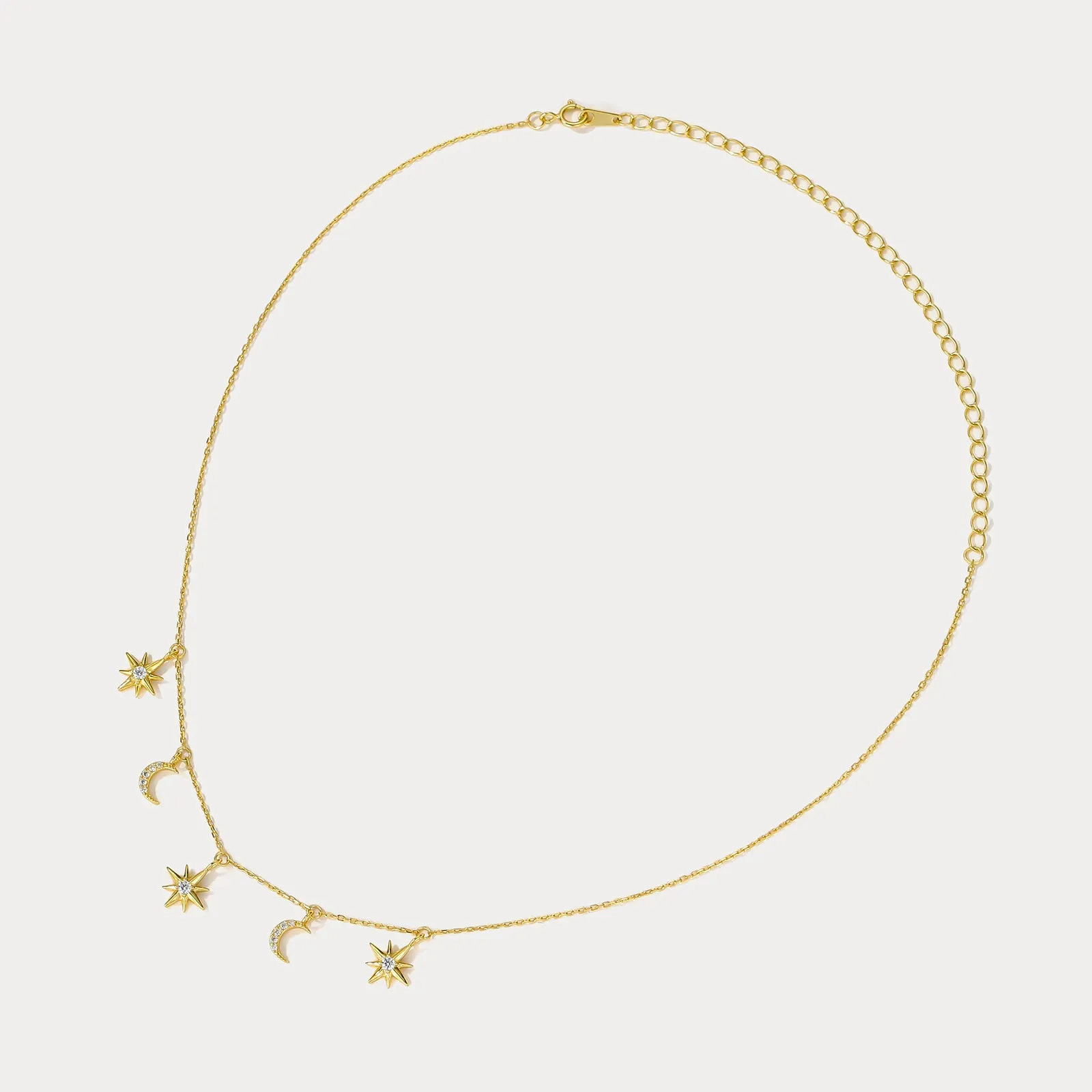 Moon Star Charm Necklace sold by Selenichast product image thumbnail 2