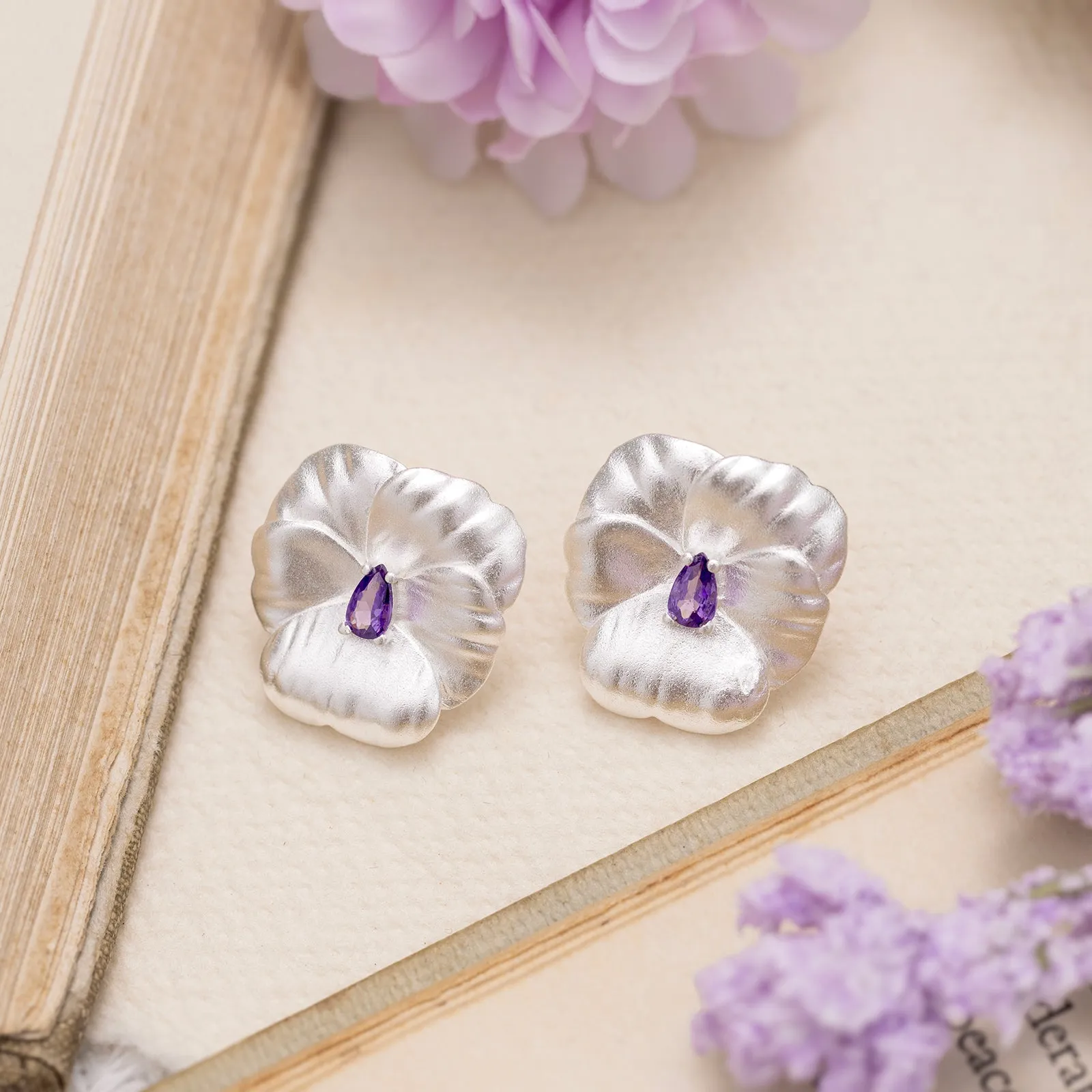 Pansy Earrings sold by Selenichast product image thumbnail 4