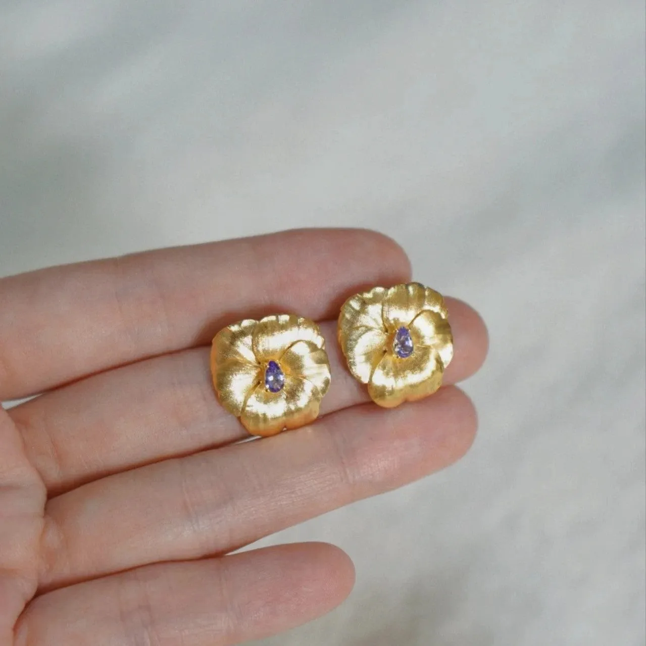 Pansy Earrings sold by Selenichast product image thumbnail 5