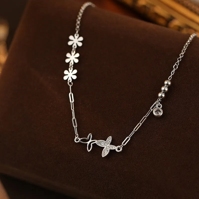 Silver Butterfly Anklet sold by Selenichast product image thumbnail 2