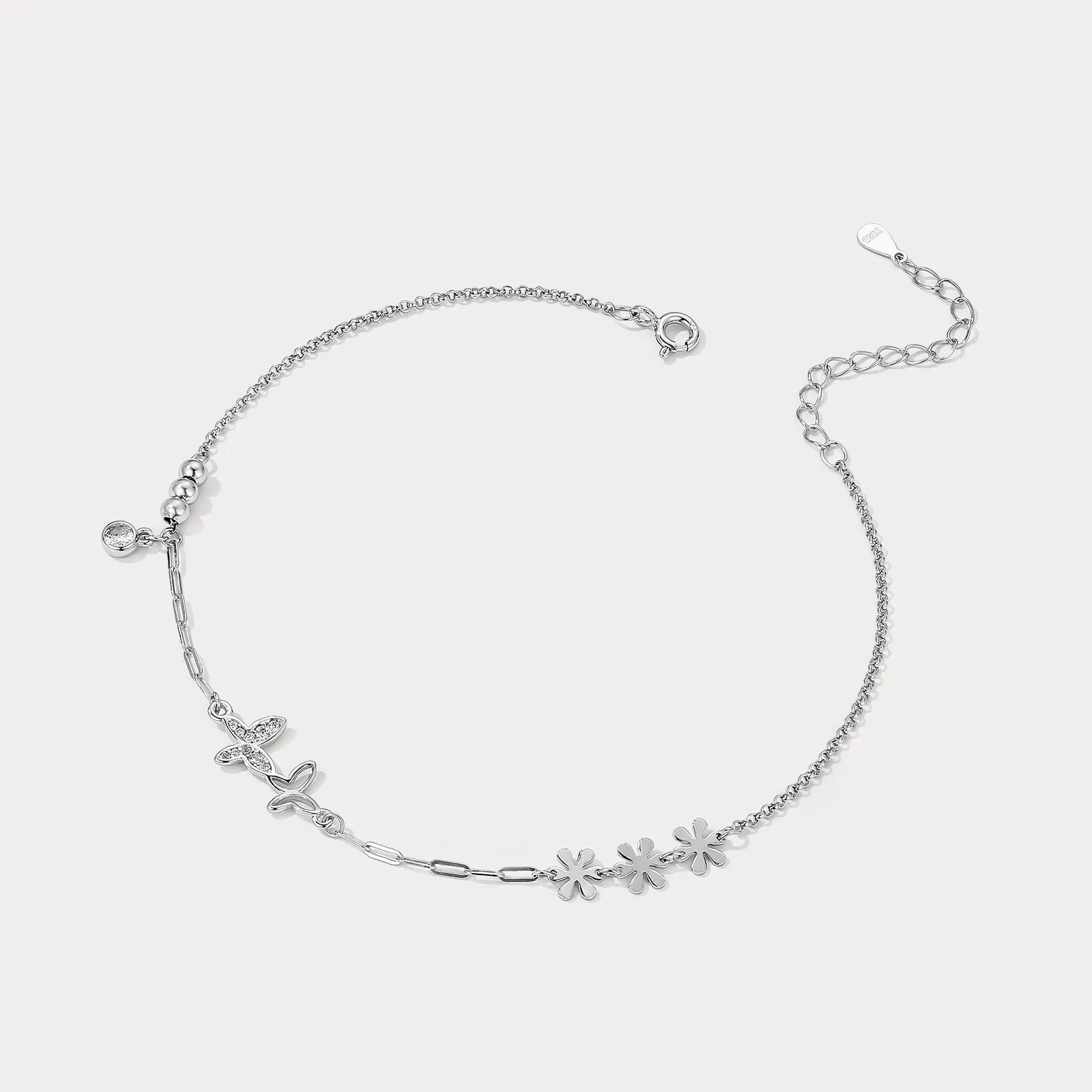 Silver Butterfly Anklet sold by Selenichast product image thumbnail 3