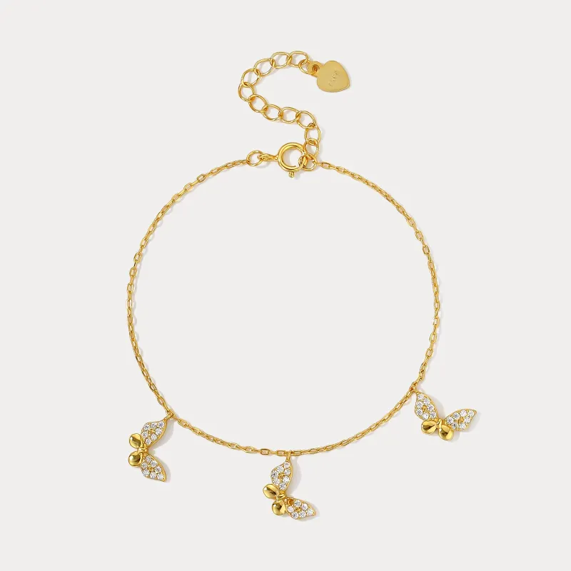 Butterfly Charm Bracelet made by Selenichast
