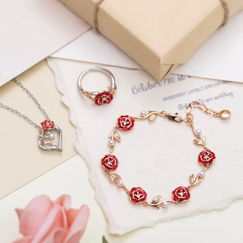 Rose Jewelry Set with Gift Wrapping made by Selenichast