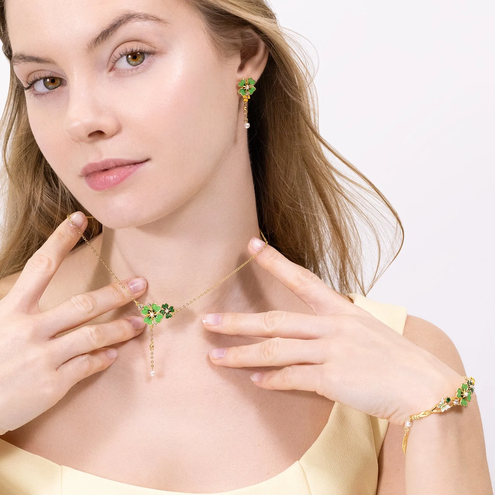 Four Leaf Clover Jewelry Set with Gift Wrapping sold by Selenichast product image thumbnail 5