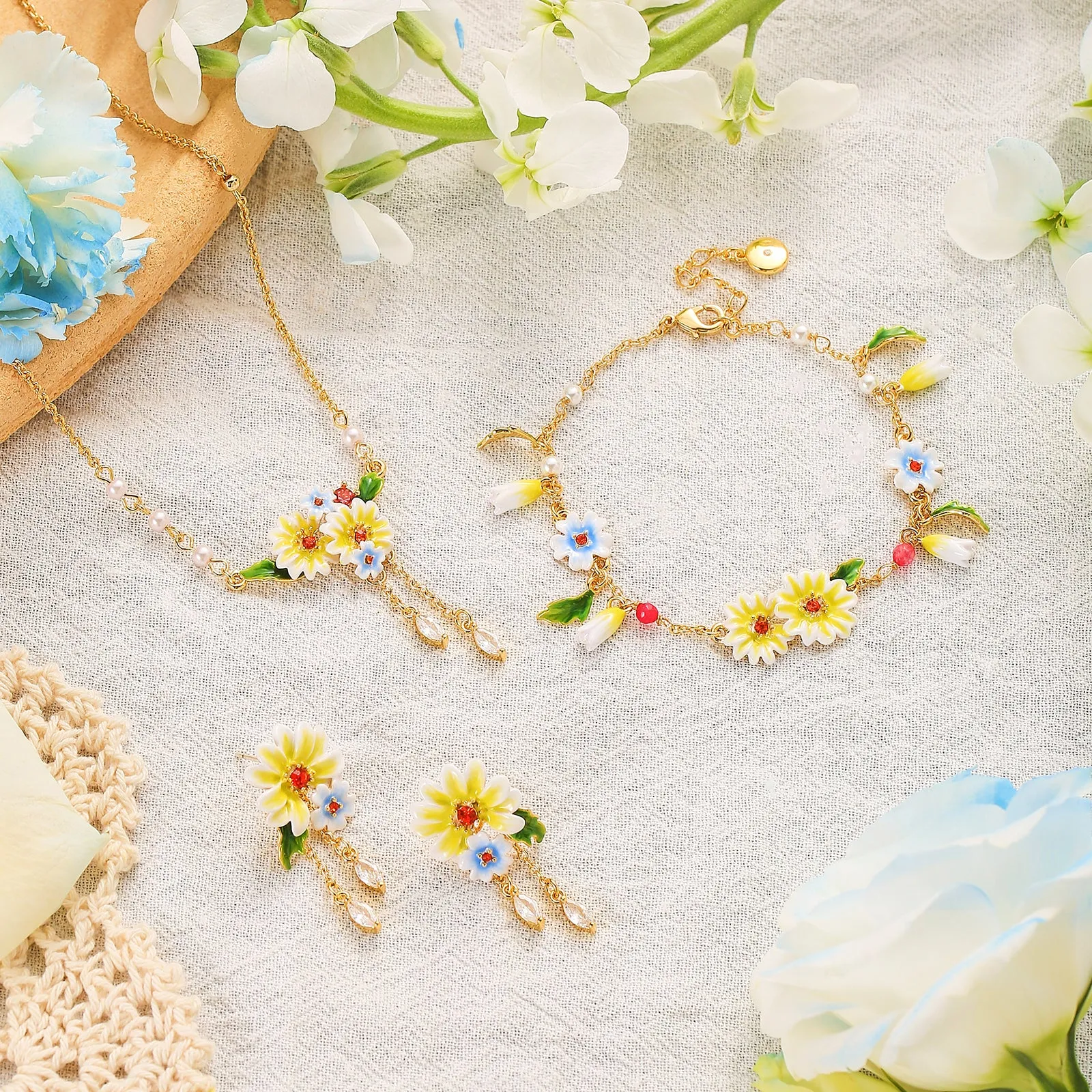 Daisy Jewelry Set with Gift Wrapping sold by Selenichast product image thumbnail 5