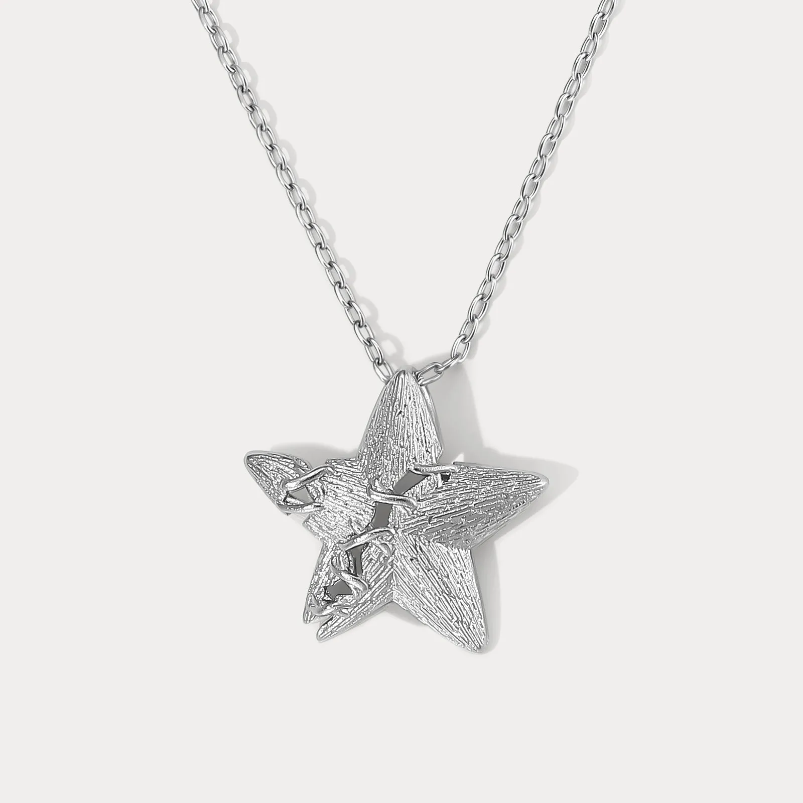 Silver Star Necklace sold by Selenichast