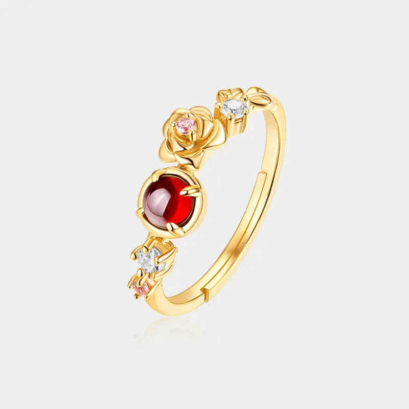 Rose Garnet Ring made by Selenichast
