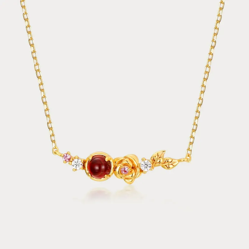 Rose Garnet Necklace made by Selenichast
