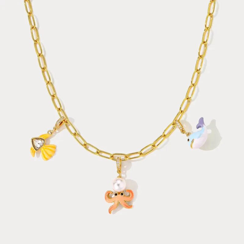 Ocean Charm Necklace made by Selenichast
