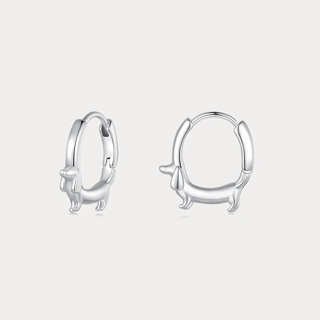 Dachshund Hoop Earrings sold by Selenichast