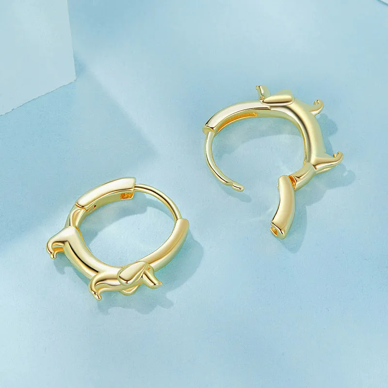 Dachshund Hoop Earrings sold by Selenichast product image thumbnail 5