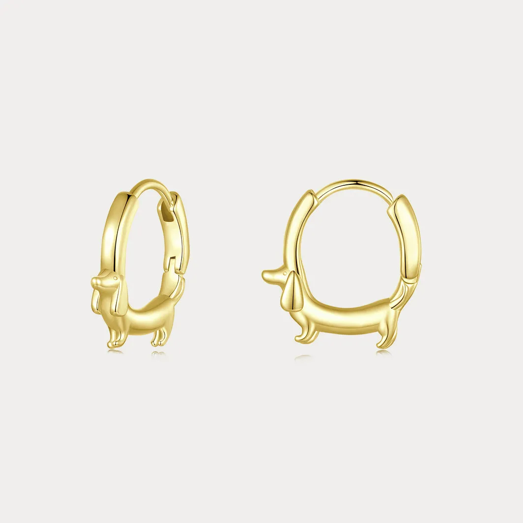 Dachshund Hoop Earrings sold by Selenichast product image thumbnail 2