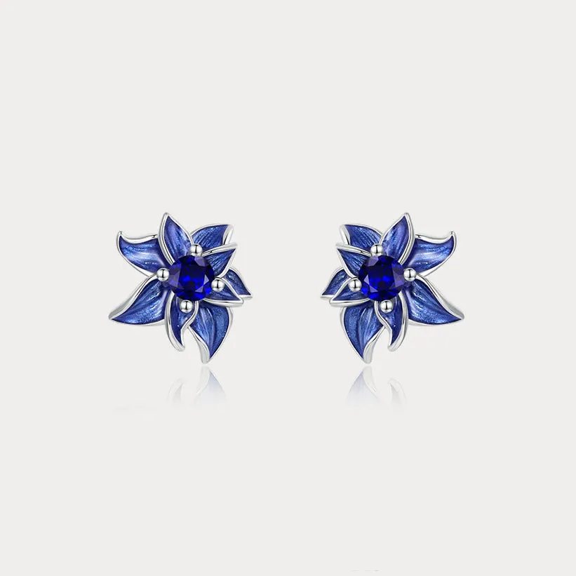 Blue Lotus Earrings sold by Selenichast