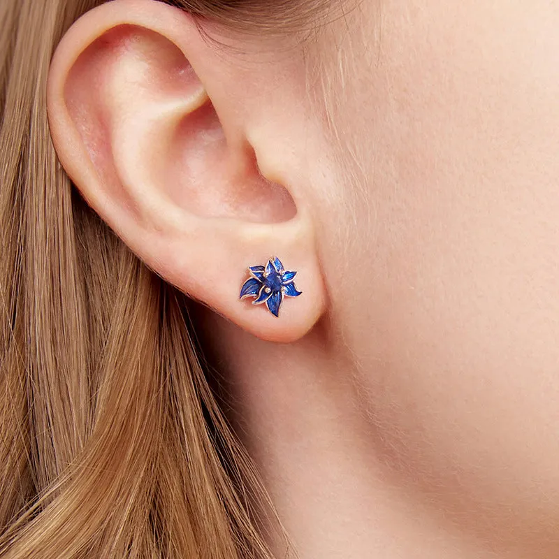 Blue Lotus Earrings sold by Selenichast product image thumbnail 2