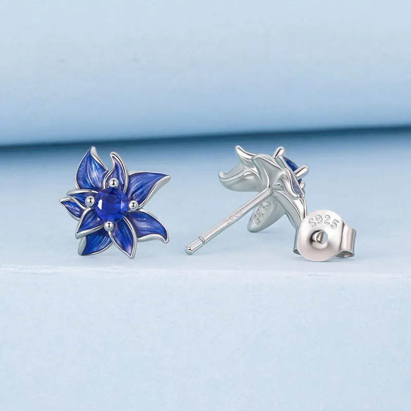 Blue Lotus Earrings sold by Selenichast product image thumbnail 4