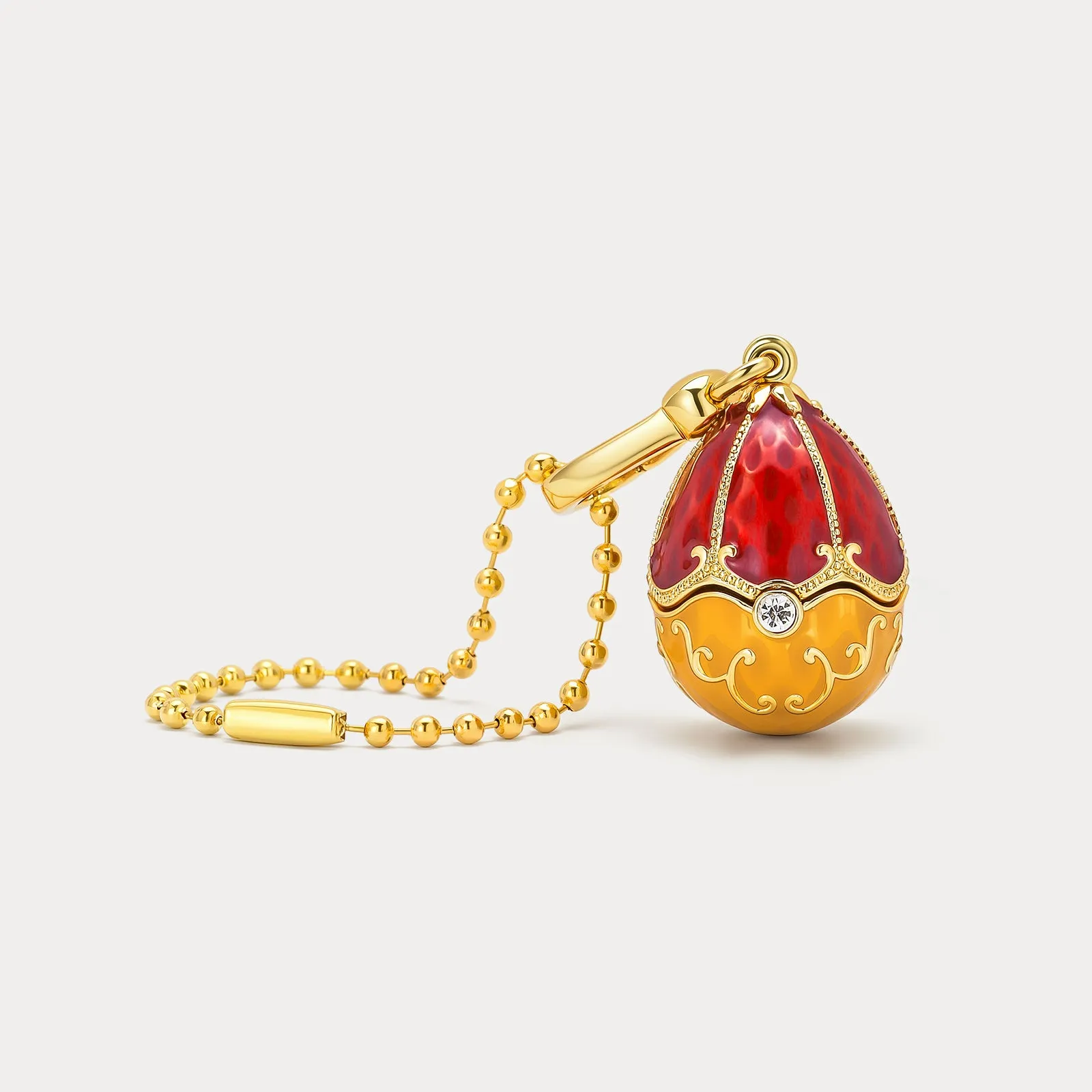 Rabbit & Rose Egg Locket Charm sold by Selenichast product image thumbnail 3